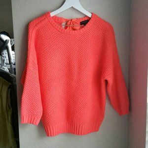 Ted Baker London | Neon Coral Knit Sweater